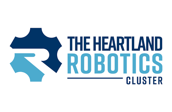 The Heartland Robotics Cluster logo with a blue gear and stylized "R".