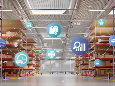 Supply chain warehouse and diagram